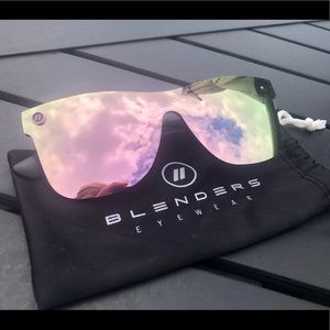 mirrored pink blender sunglasses